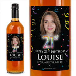 21st Birthday Personalised Birthday Gift Labelled Wine