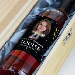 21st Birthday Personalised Birthday Gift Labelled Wine
