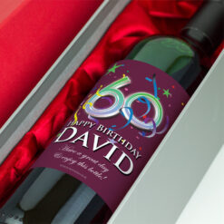 60th Birthday Personalised Birthday Gift Wine