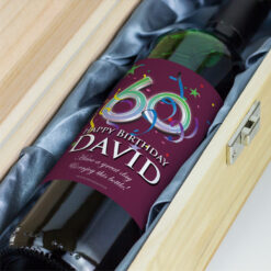 60th Birthday Personalised Birthday Gift Wine