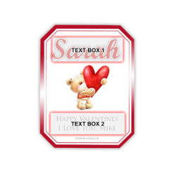Red Love Bear Personalised Valentines Gift