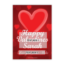 Red Burst Unique Personalised Valentines Wine Gift