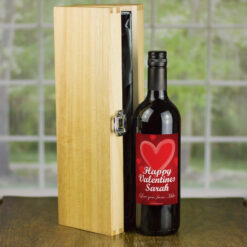 Red Burst Unique Personalised Valentines Wine Gift