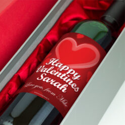 Red Burst Unique Personalised Valentines Wine Gift