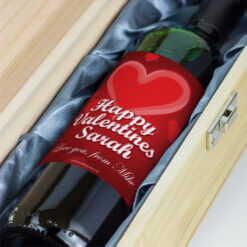 Red Burst Unique Personalised Valentines Wine Gift