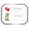Silver Love Bear Personalised Valentines Gift