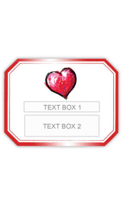 Valentines Red Heart Personalised Wine Gift